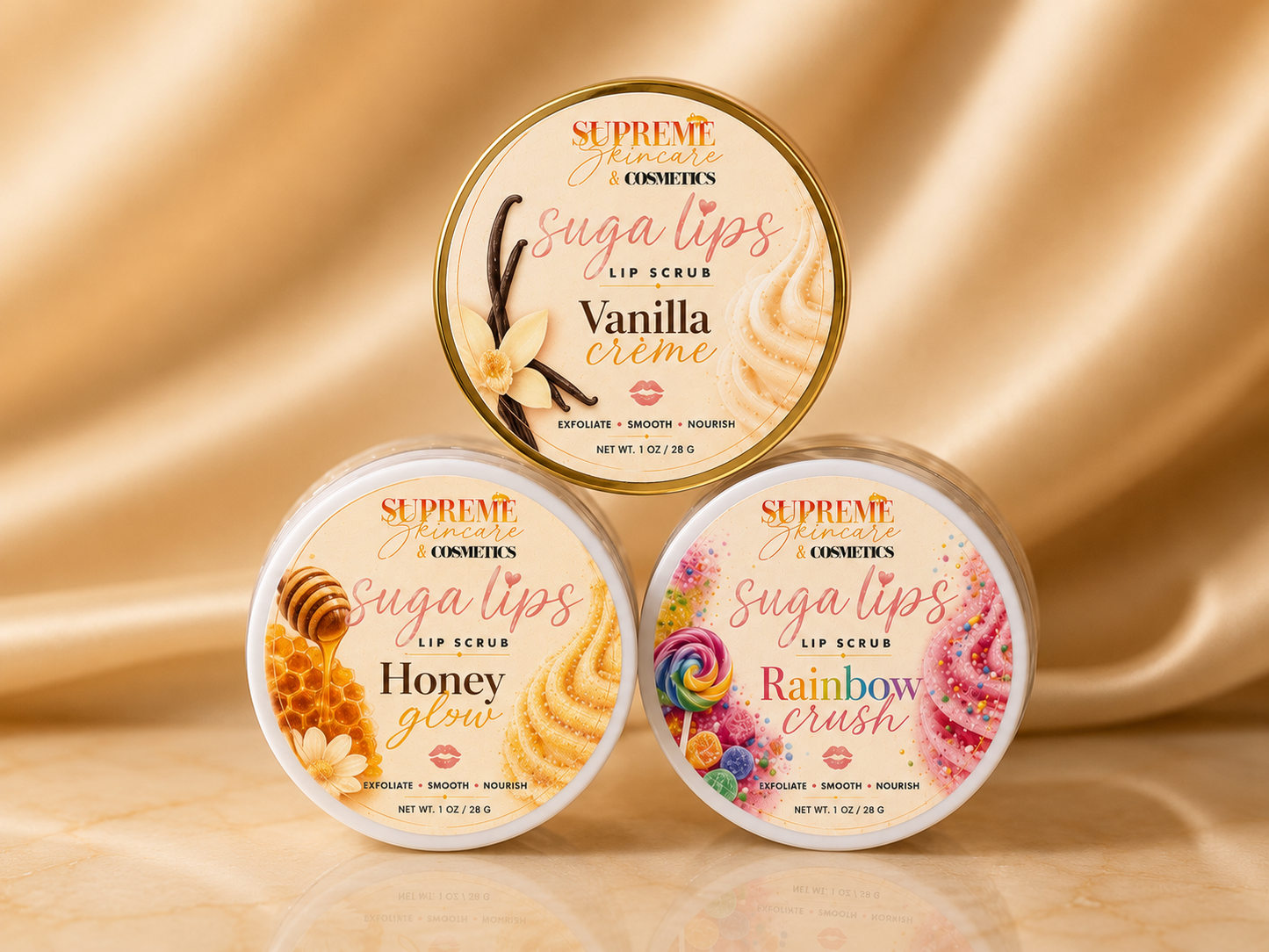 ‘Suga Lips’ Exfoliating Lip Scrubs