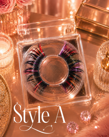 Rainbow Glitter Faux Mink Lashes