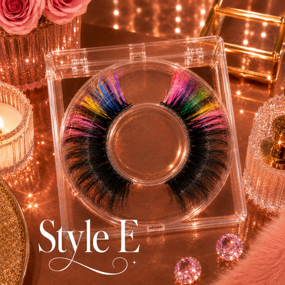 Rainbow Glitter Faux Mink Lashes