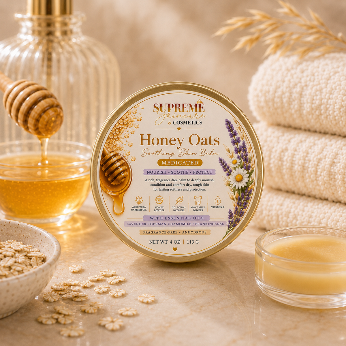 Honey Oats Soothing Skin Balm